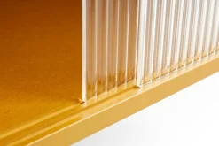 HAY Colour Cabinet w/ glass doors, tall, yellow