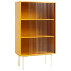 HAY Colour Cabinet w/ glass doors, tall, yellow