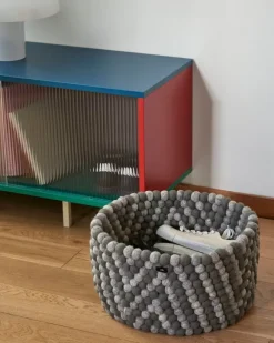 HAY Colour Cabinet w/ glass doors, floor, 180 cm, multicolour