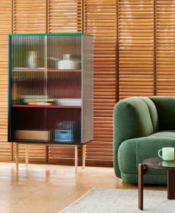 HAY Colour Cabinet w/ glass doors, tall, multicolour