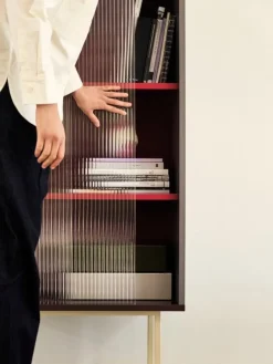 HAY Colour Cabinet w/ glass doors, tall, multicolour