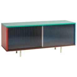 HAY Colour Cabinet w/ glass doors, floor, 120 cm, multicolour