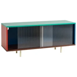 HAY Colour Cabinet w/ glass doors, floor, 120 cm, multicolour