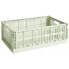 HAY Colour Crate, L, recycled plastic, mint