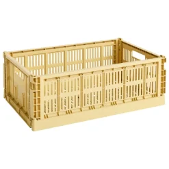 HAY Colour Crate, L, recycled plastic, golden yellow