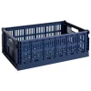 HAY Colour Crate, L, recycled plastic, dark blue