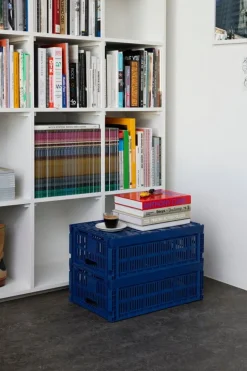 HAY Colour Crate, L, recycled plastic, dark blue