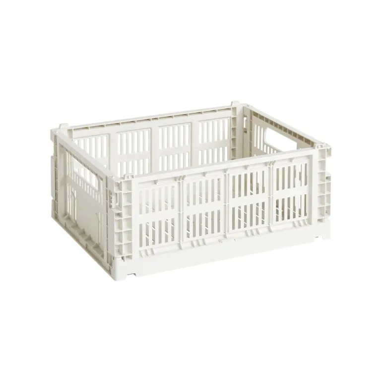 HAY Colour Crate, M, recycled plastic, off-white