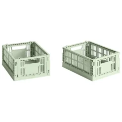 HAY Colour Crate Mini, 2 pcs, mint