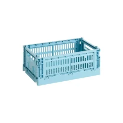 HAY Colour Crate, S, recycled plastic, light blue