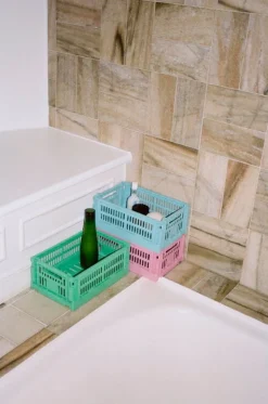 HAY Colour Crate, S, recycled plastic, dusty rose