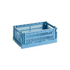 HAY Colour Crate, S, recycled plastic, sky blue
