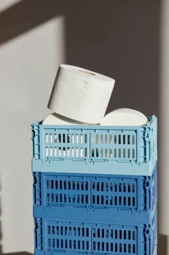 HAY Colour Crate, S, recycled plastic, sky blue