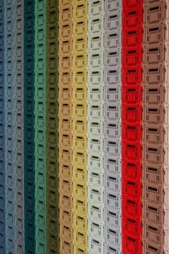 HAY Colour Crate, S, recycled plastic, red