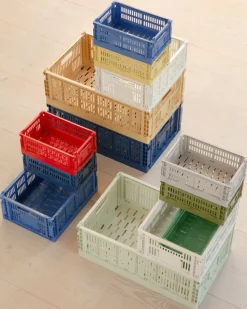 HAY Colour Crate, S, recycled plastic, electric blue