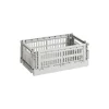 HAY Colour Crate, S, recycled plastic, light grey