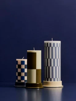 HAY Column candle, M, light green - army green