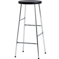 HAY Cornet bar stool, high, chrome - black
