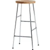 HAY Cornet bar stool, high, chrome - oiled oak