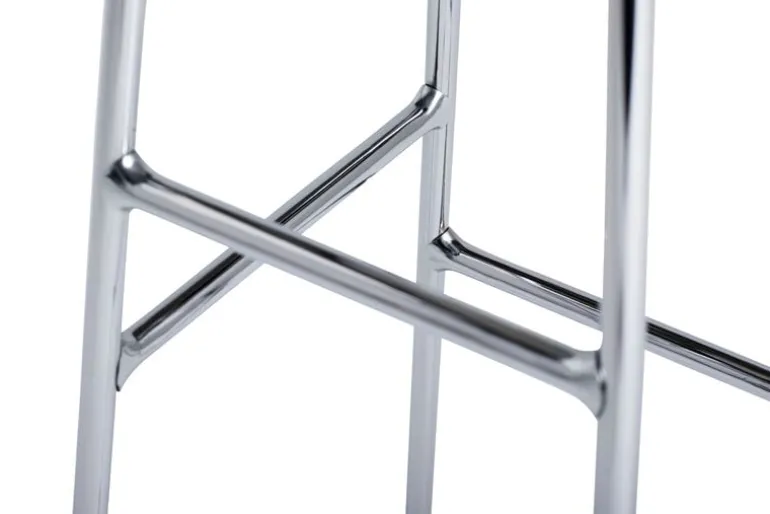 HAY Cornet bar stool, high, chrome - oiled oak