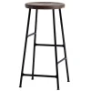 HAY Cornet bar stool, low, black - smoked oak