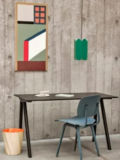 HAY CPH90 2.0 desk, 130 x 65 cm, black oak - black oak veneer