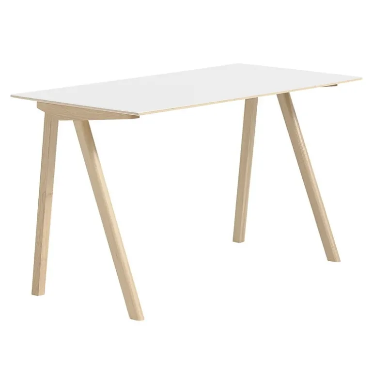 HAY CPH90 2.0 desk, 130 x 65 cm, lacquered oak - white laminate