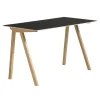 HAY CPH90 2.0 desk, 130 x 65 cm, lacquered oak - black linoleum