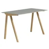 HAY CPH90 2.0 desk, 130 x 65 cm, lacquered oak - grey linoleum