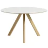 HAY CPH20 2.0 table, 120 cm, lacquered oak - white laminate