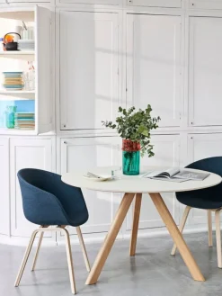 HAY CPH20 2.0 table, 120 cm, lacquered oak - white laminate