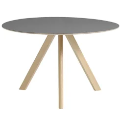 HAY CPH20 2.0 table, 120 cm, lacquered oak - grey linoleum