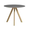 HAY CPH20 2.0 table, 90 cm, lacquered oak - grey linoleum