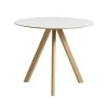 HAY CPH20 2.0 table, 90 cm, lacquered oak - white laminate