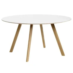 HAY CPH25 2.0 table, 140 cm, lacquered oak - white laminate