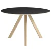 HAY CPH20 2.0 table, 120 cm, lacquered oak - black linoleum