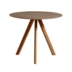 HAY CPH20 2.0 table, 90 cm, lacquered walnut - lacquered walnut veneer
