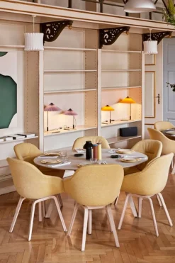 HAY CPH25 2.0 table, 140 cm, lacquered oak - grey linoleum