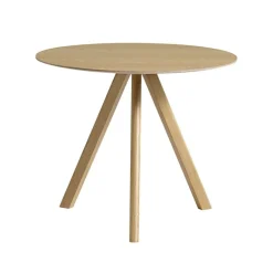 HAY CPH20 2.0 table, 90 cm, lacquered oak - lacquered oak veneer