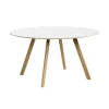 HAY CPH25 2.0 table, 120 cm, laquered oak - white laminate