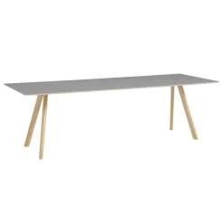 HAY CPH30 2.0 table, 250 x 90 cm, lacquered oak - grey linoleum