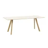 HAY CPH30 2.0 table, 200 x 90 cm, lacquered oak - off-white linoleum