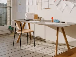 HAY CPH30 2.0 table, 200 x 90 cm, lacquered oak - grey linoleum