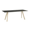 HAY CPH30 2.0 table, 200 x 90 cm, lacquered oak - black linoleum