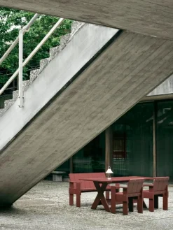 HAY Crate dining bench, iron red