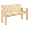 HAY Crate dining bench, lacquered pine