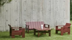 HAY Crate low table, 75,5 x 75,5 cm, iron red