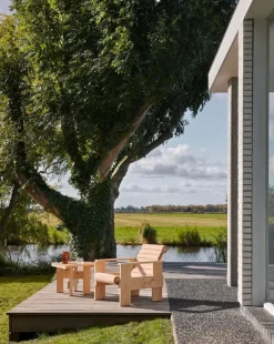 HAY Crate Low table, 45 x 45 cm,  lacquered pinewood