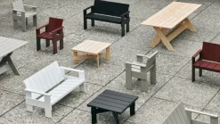 HAY Crate low table, 75,5 x 75,5 cm, lacquered pine