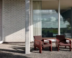 HAY Crate Quilted cushion for lounge chair, iron red